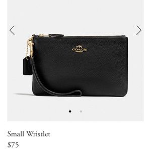 Coach Black leather Wristlet